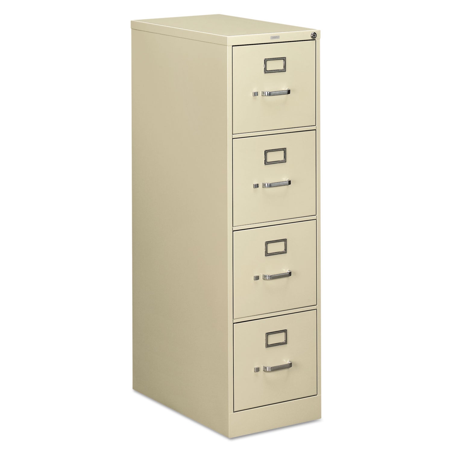 510 Series Vertical File, 4 Letter-Size File Drawers, Putty, 15" x 25" x 52 - 