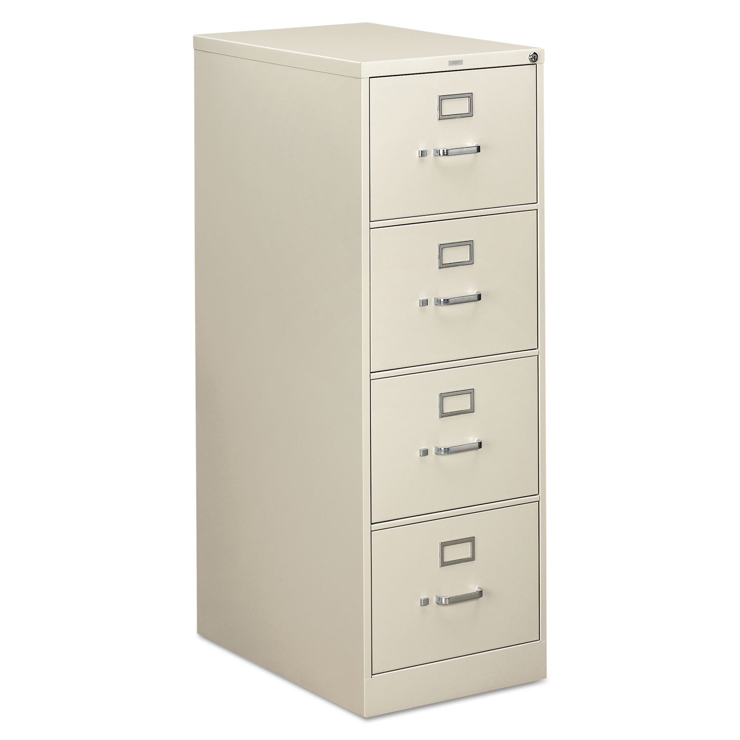 310 Series Vertical File, 4 Legal-Size File Drawers, Light Gray, 18.25" x 26.5" x 52 - 
