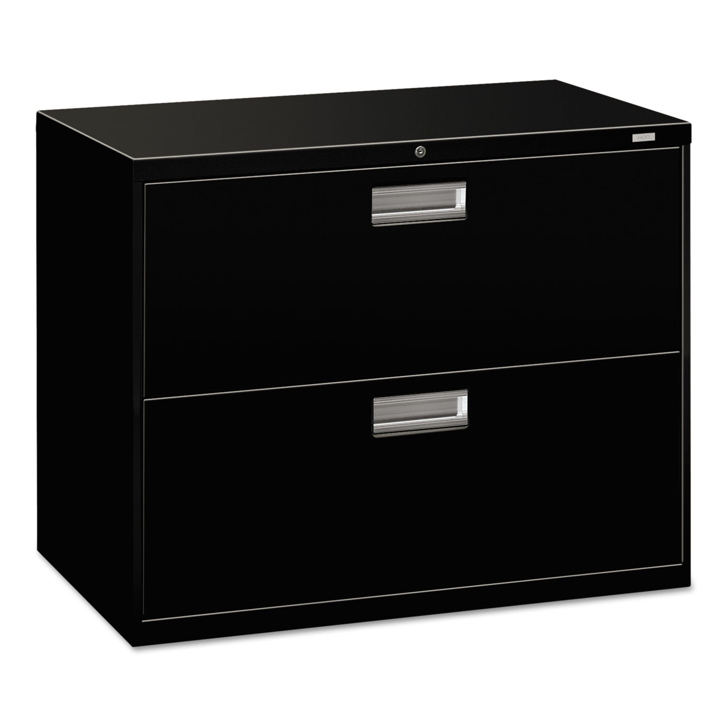 Brigade 600 Series Lateral File, 2 Legal/Letter-Size File Drawers, Black, 36" x 18" x 28 - 