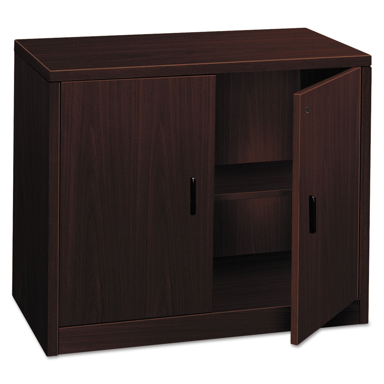 10500 Series Storage Cabinet w/Doors, 36w x 20d x 29.5h, Mahogany - 