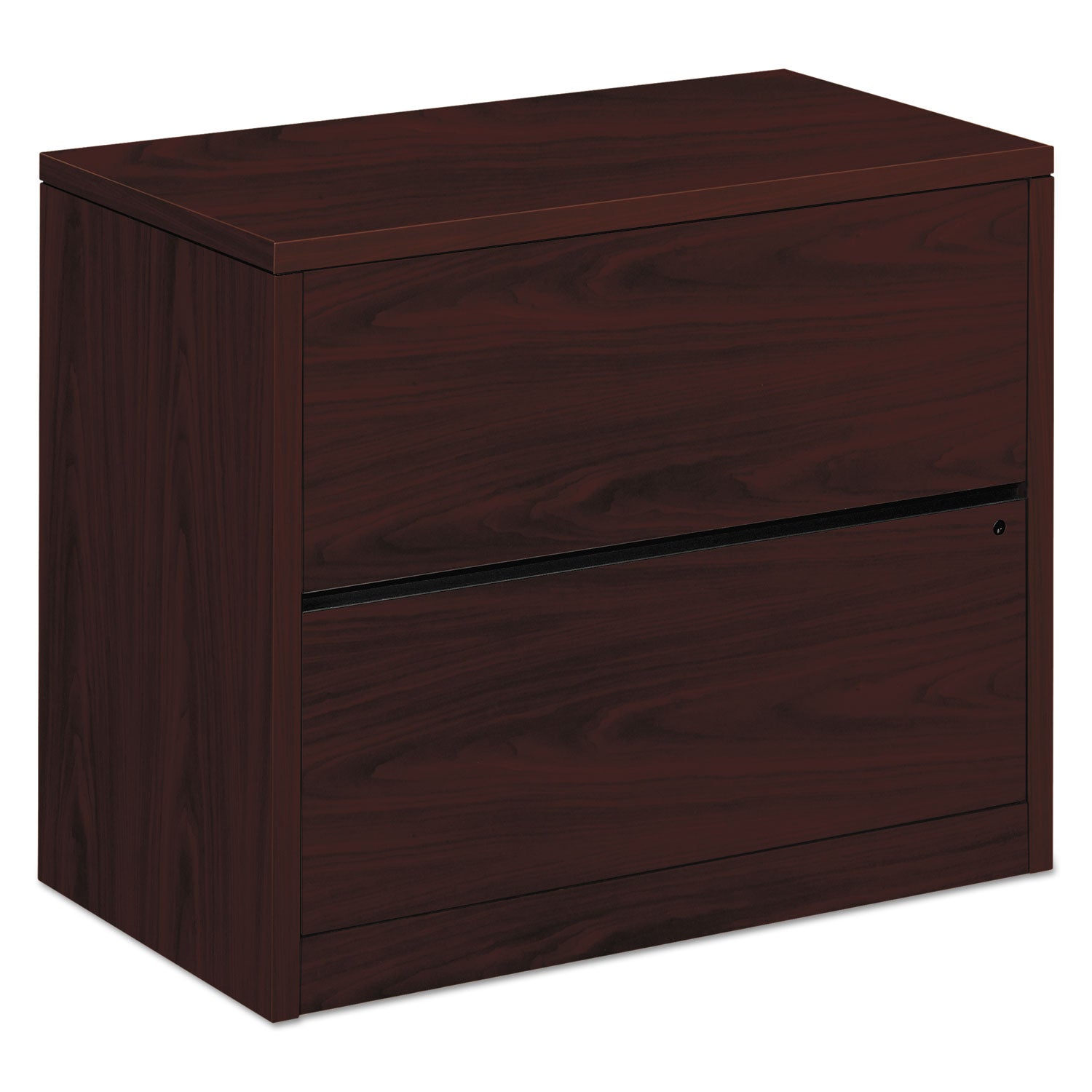 10500 Series Lateral File, 2 Legal/Letter-Size File Drawers, Mahogany, 36" x 20" x 29.5 - 