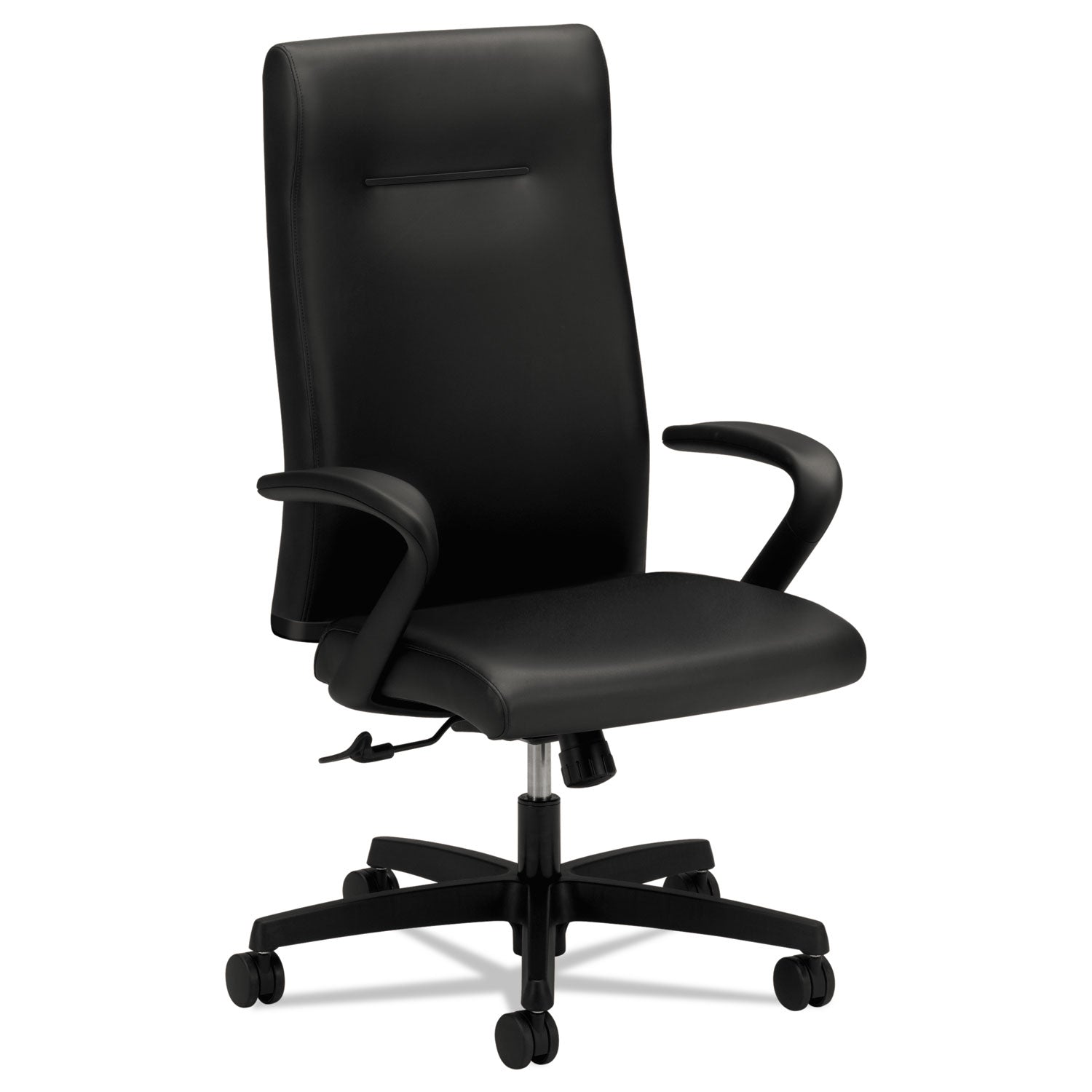 Ignition Series Executive High-Back Chair, Supports Up to 300 lb, 17.38" to 21.88" Seat Height, Black - 