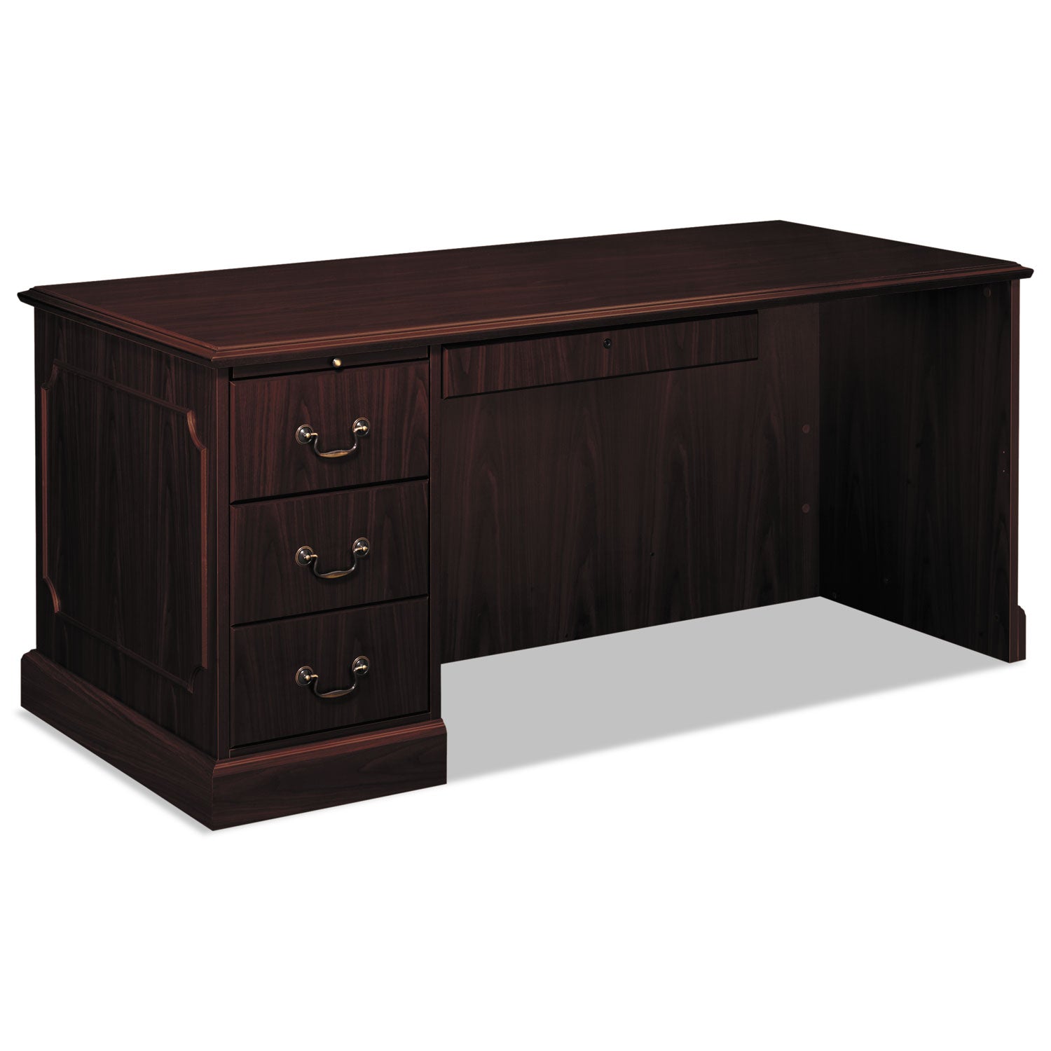 94000 Series "L" Workstation Desk for Return on Right, 66" x 30" x 29.5", Mahogany - 