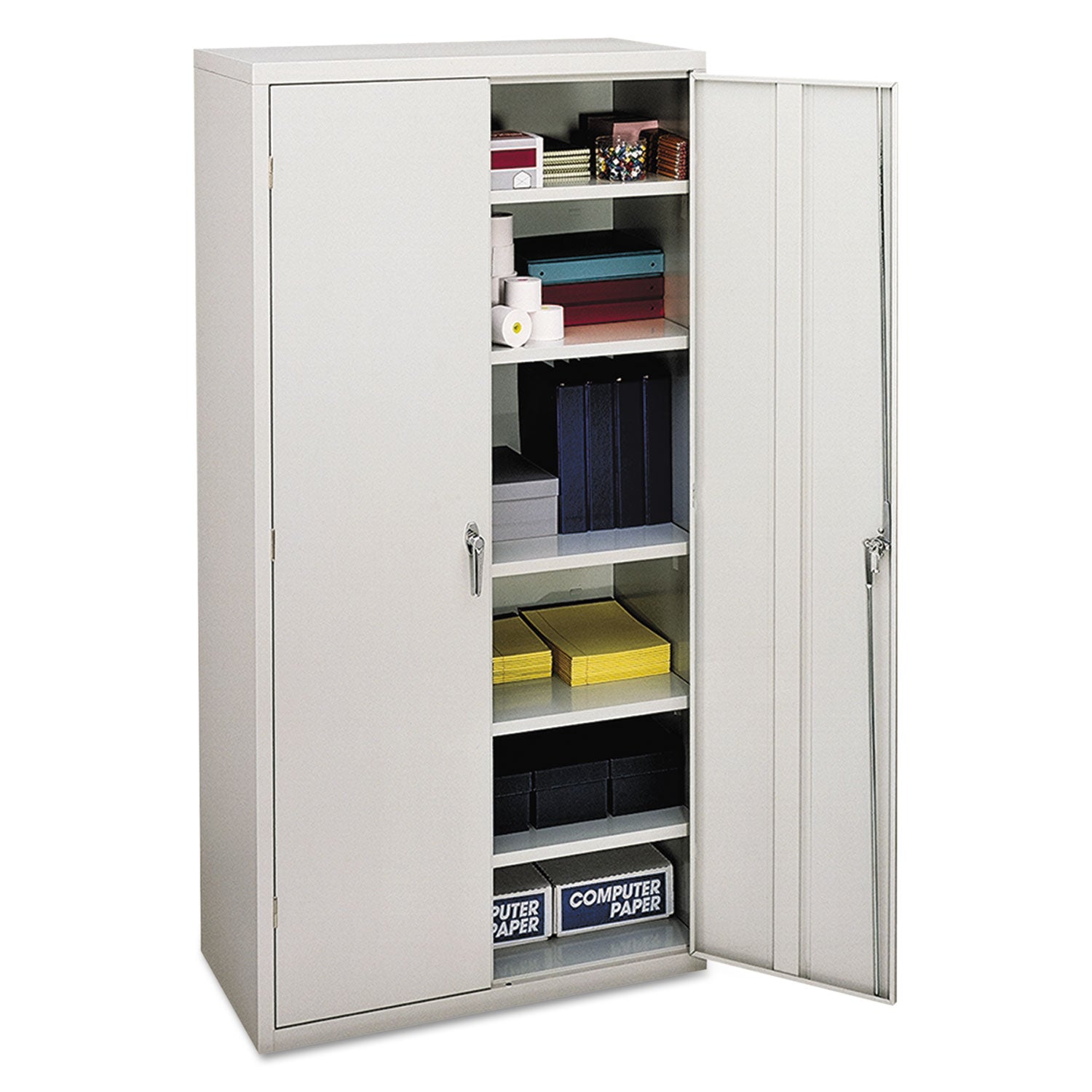 Assembled Storage Cabinet, 36w x 18.13d x 71.75h, Light Gray - 