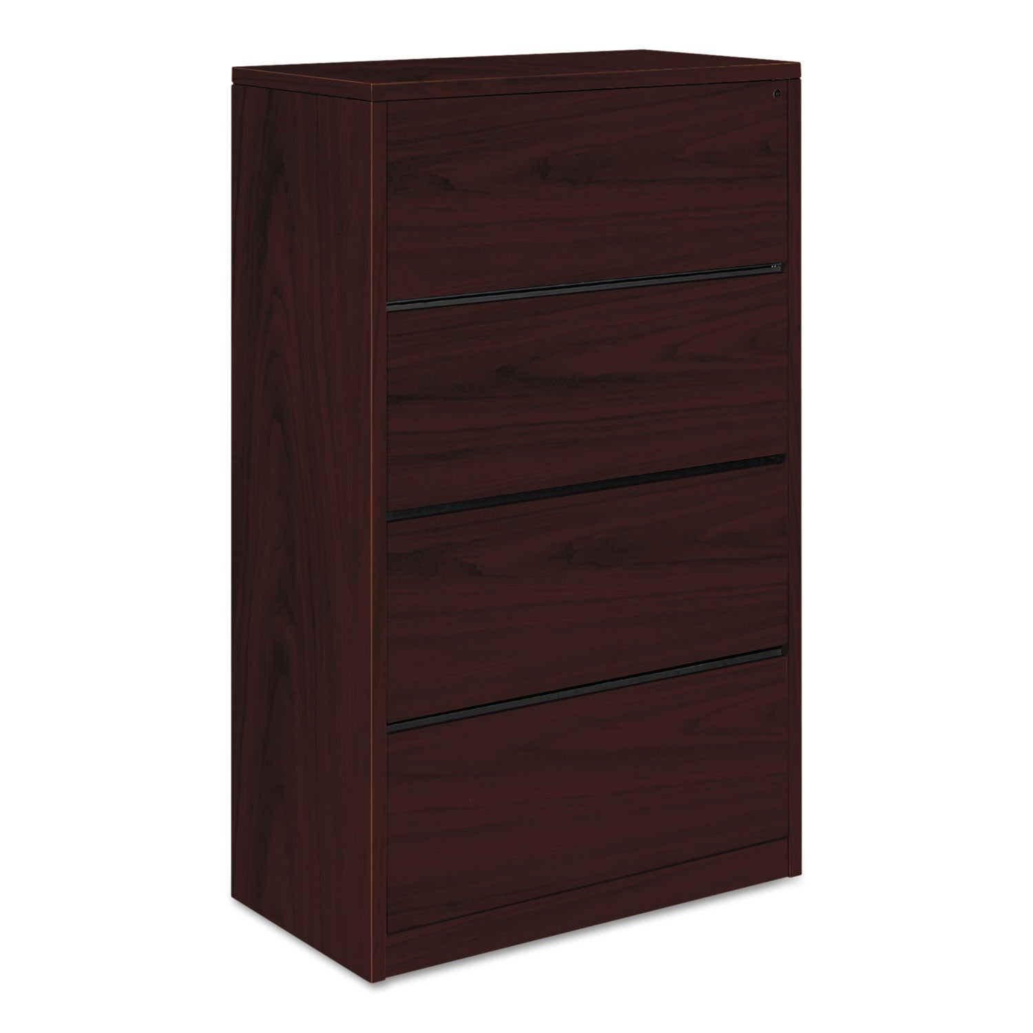 10500 Series Lateral File, 4 Legal/Letter-Size File Drawers, Mahogany, 36" x 20" x 59.13 - 