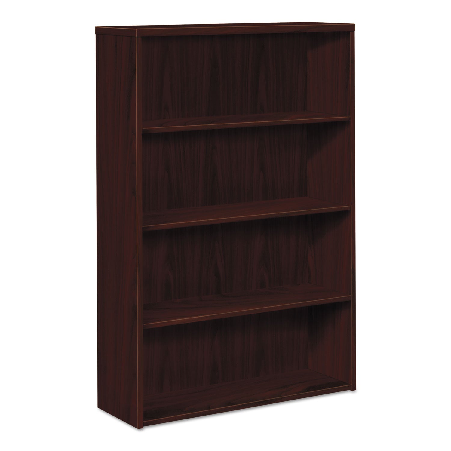 10500 Series Laminate Bookcase, Four-Shelf, 36w x 13.13d x 57.13h, Mahogany - 