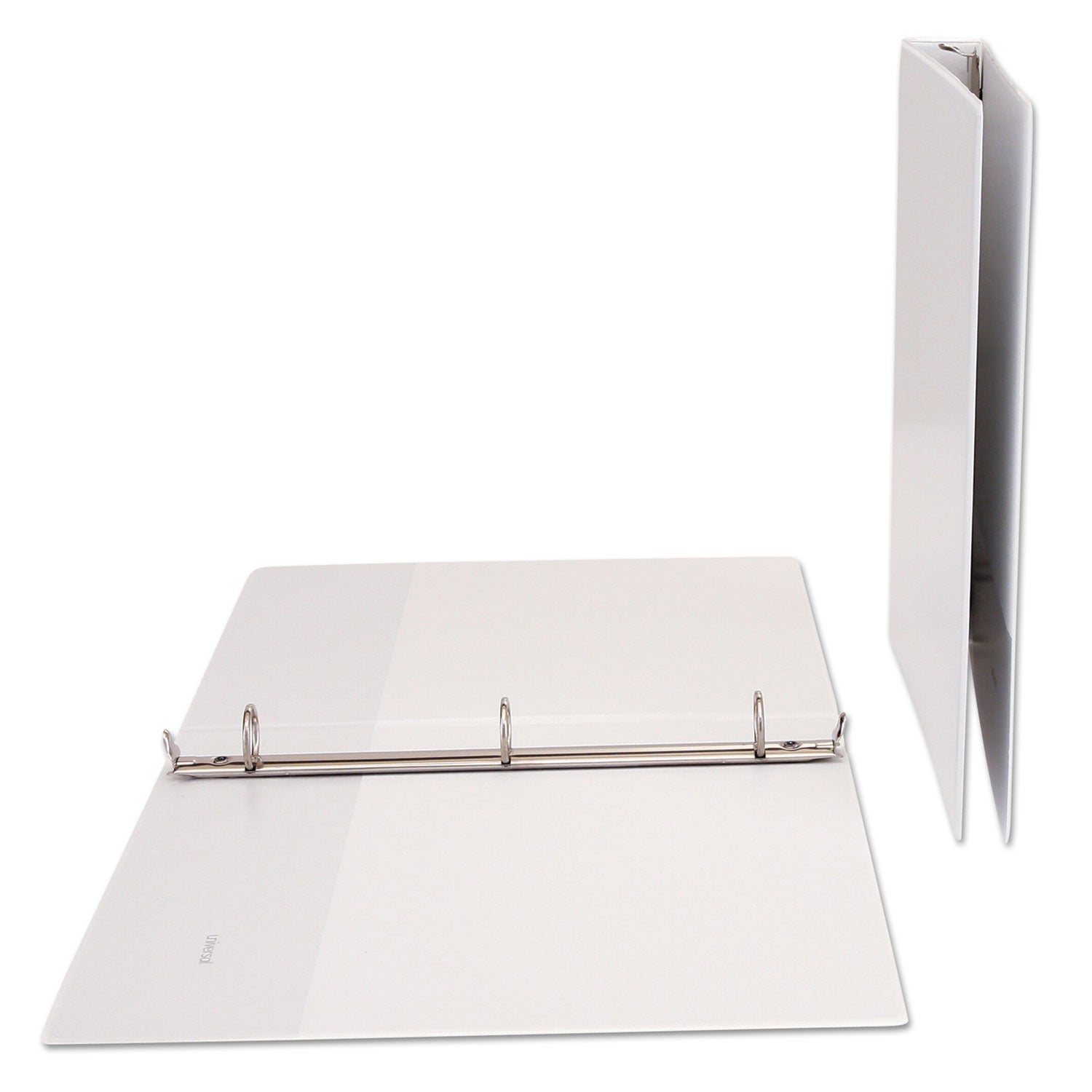 Economy Round Ring View Binder, 3 Rings, 1" Capacity, 11 x 8.5, White - 