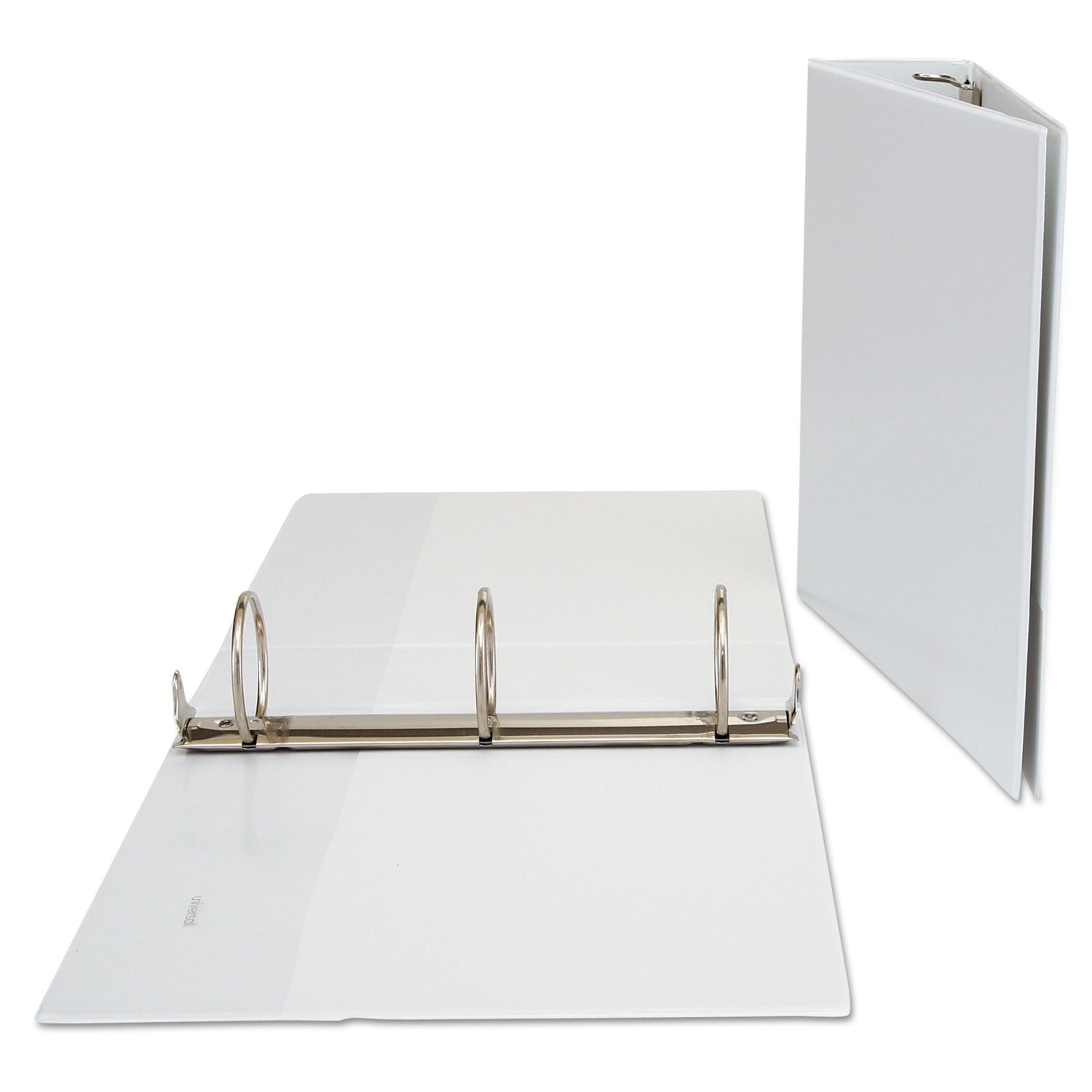 Deluxe Round Ring View Binder, 3 Rings, 3" Capacity, 11 x 8.5, White - 