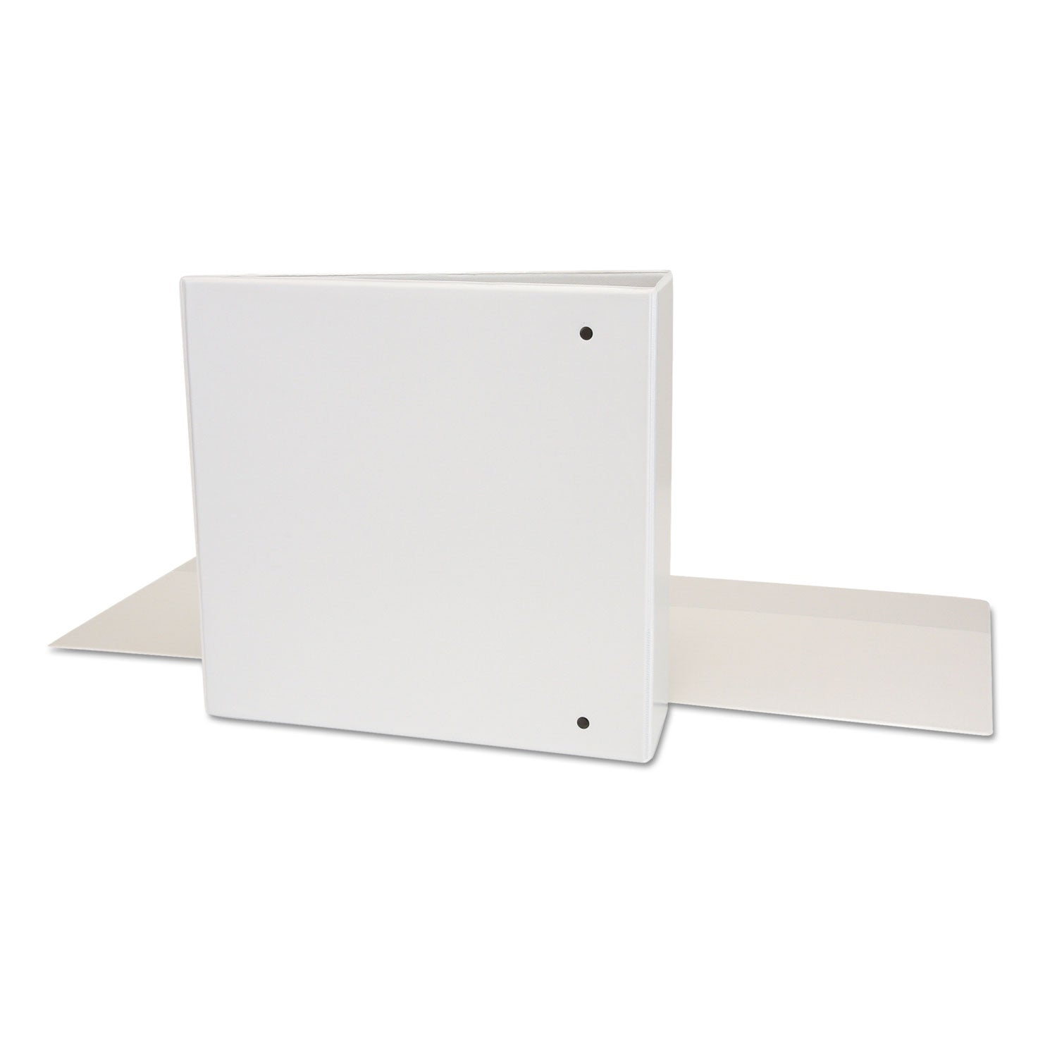 Deluxe Round Ring View Binder, 3 Rings, 3" Capacity, 11 x 8.5, White - 