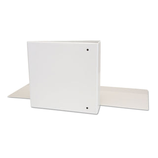 Deluxe Round Ring View Binder, 3 Rings, 3" Capacity, 11 x 8.5, White - 
