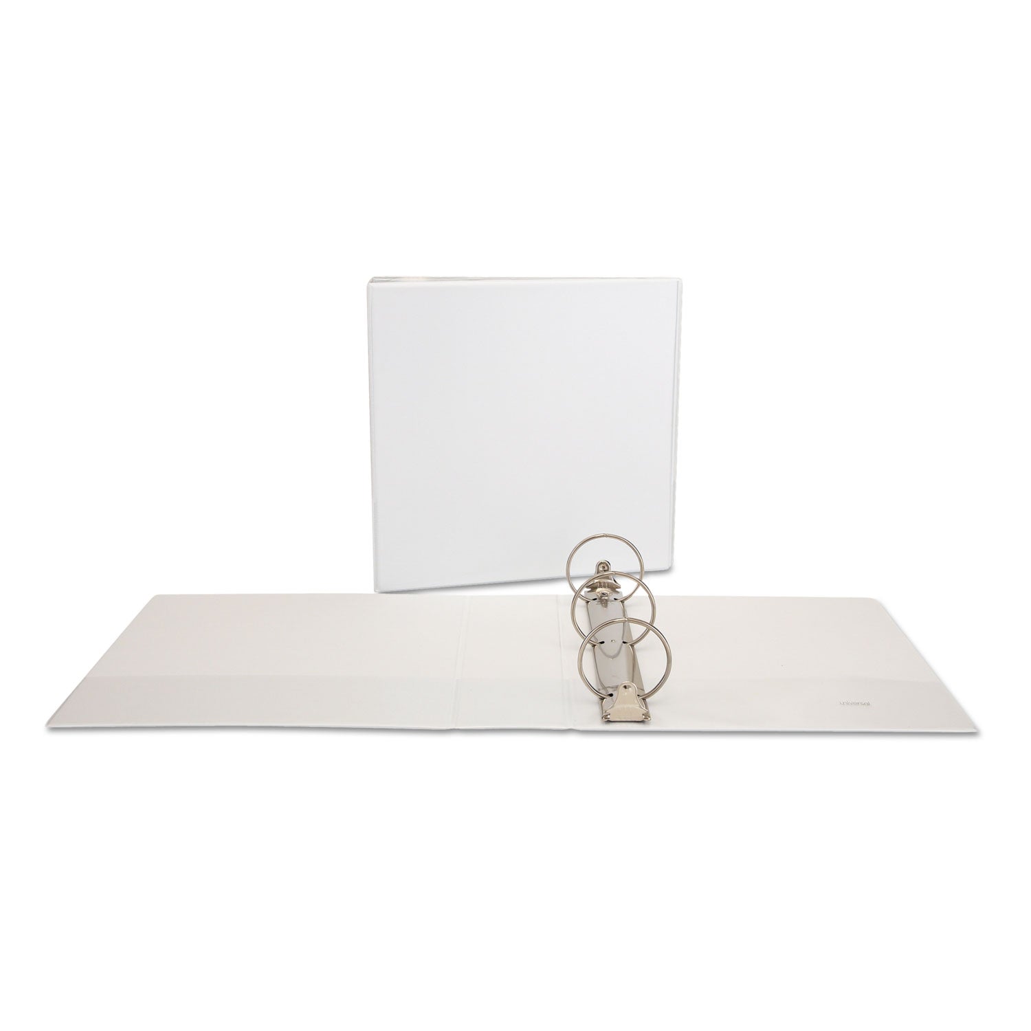 Deluxe Round Ring View Binder, 3 Rings, 3" Capacity, 11 x 8.5, White - 