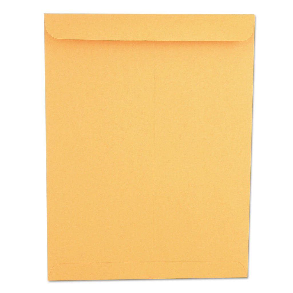 Catalog Envelope, 28 lb Bond Weight Kraft, #13 1/2, Square Flap, Gummed Closure, 10 x 13, Brown Kraft, 250/Box - 