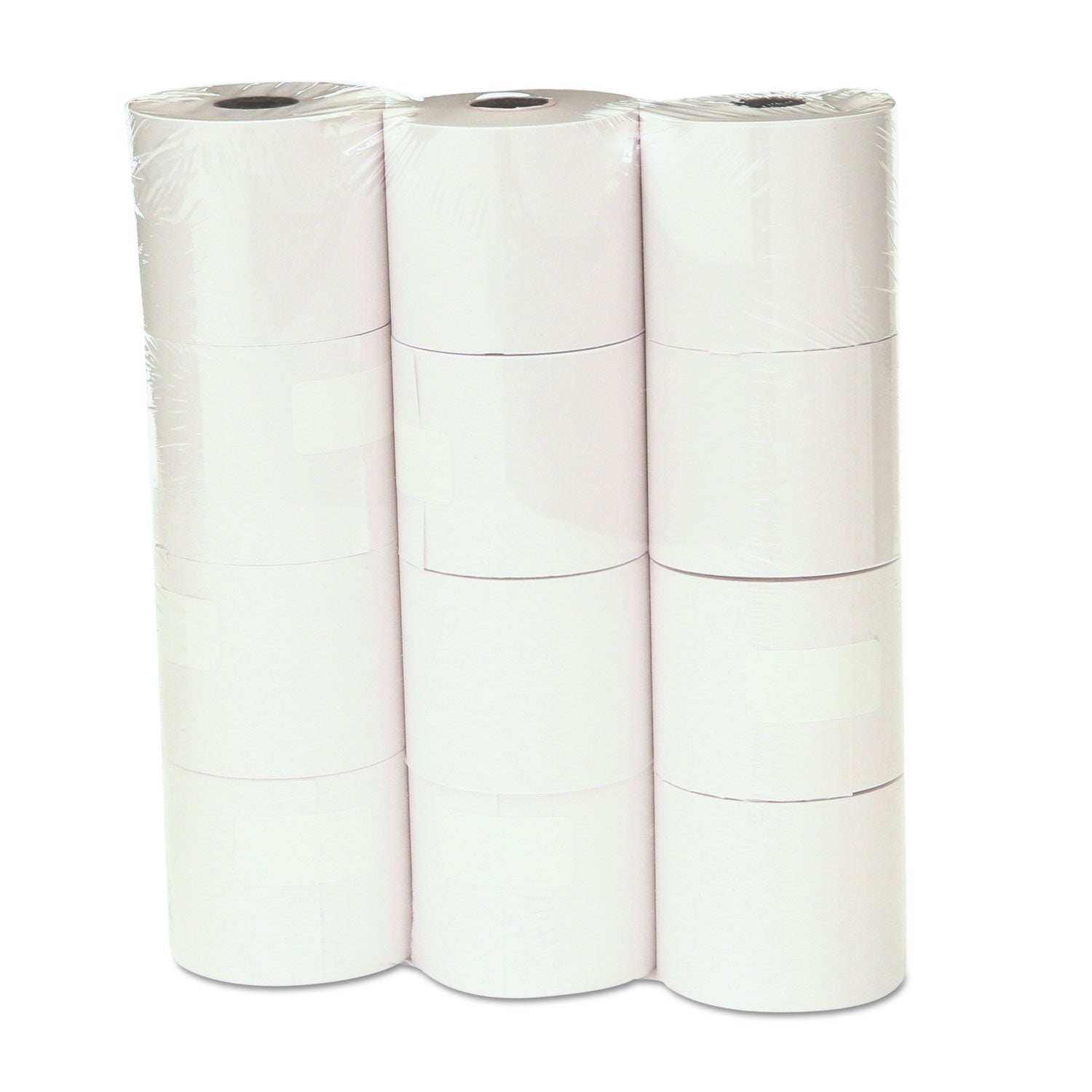 Impact and Inkjet Print Bond Paper Rolls, 0.5" Core, 2.25" x 130 ft, White, 12/Pack - 