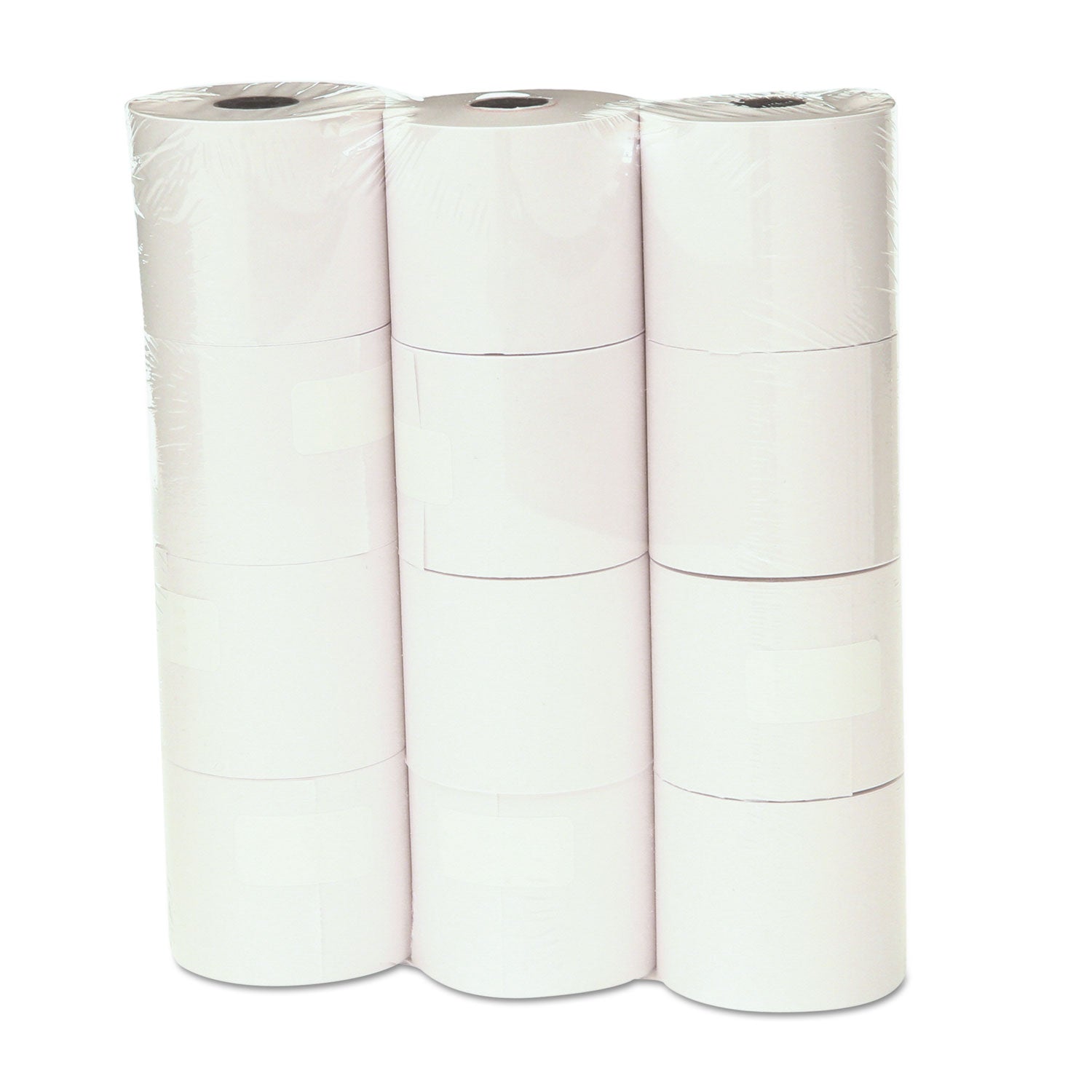 Impact and Inkjet Print Bond Paper Rolls, 0.5" Core, 2.25" x 130 ft, White, 12/Pack - 