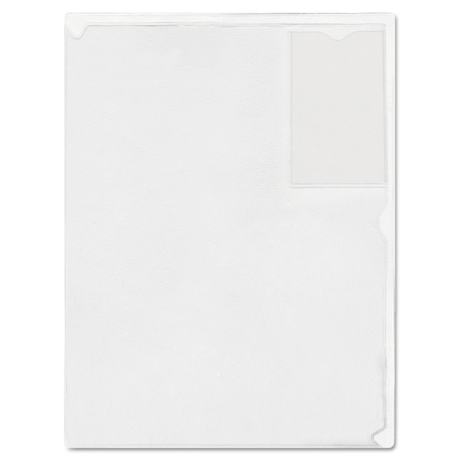Kleer-File Poly Folder with ID Pocket, Letter Size, Transparent - 