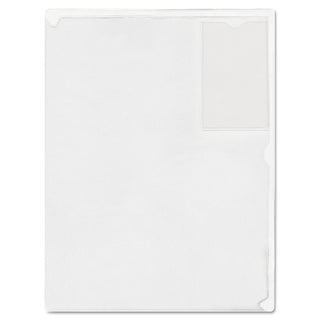 Kleer-File Poly Folder with ID Pocket, Letter Size, Transparent - 