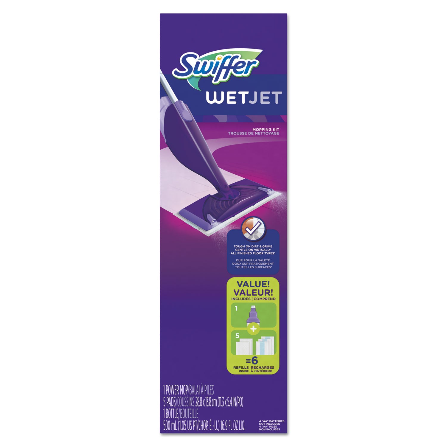 wetjet-mop-11-x-5-white-cloth-head-46-purple-silver-aluminum-plastic-handle_pgc92811kt - 1