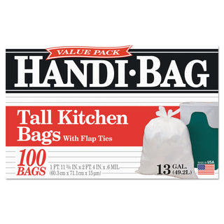 Super Value Pack, 13 gal, 0.6 mil, 23.75" x 28", White, 100/Box