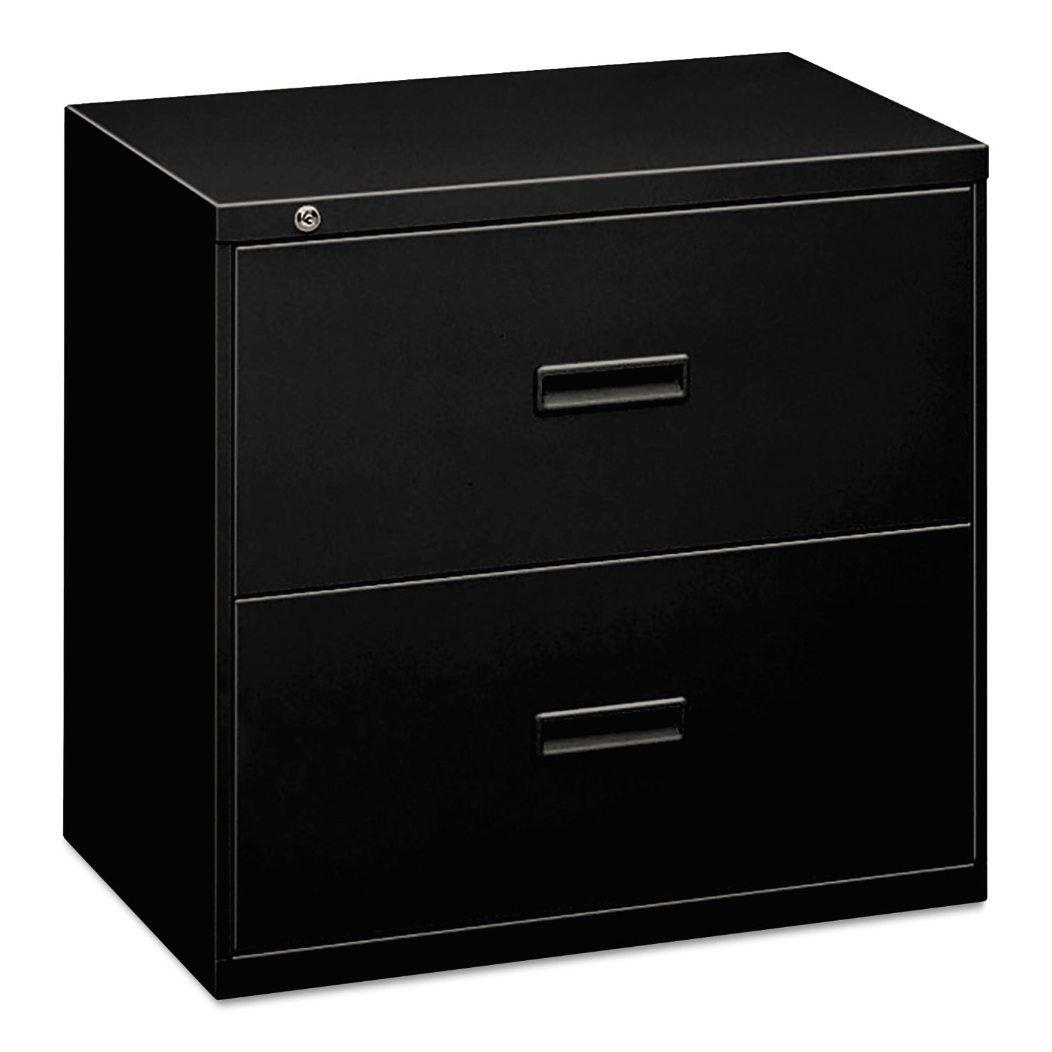 400 Series Lateral File, 2 Legal/Letter-Size File Drawers, Black, 36" x 18" x 28 - 