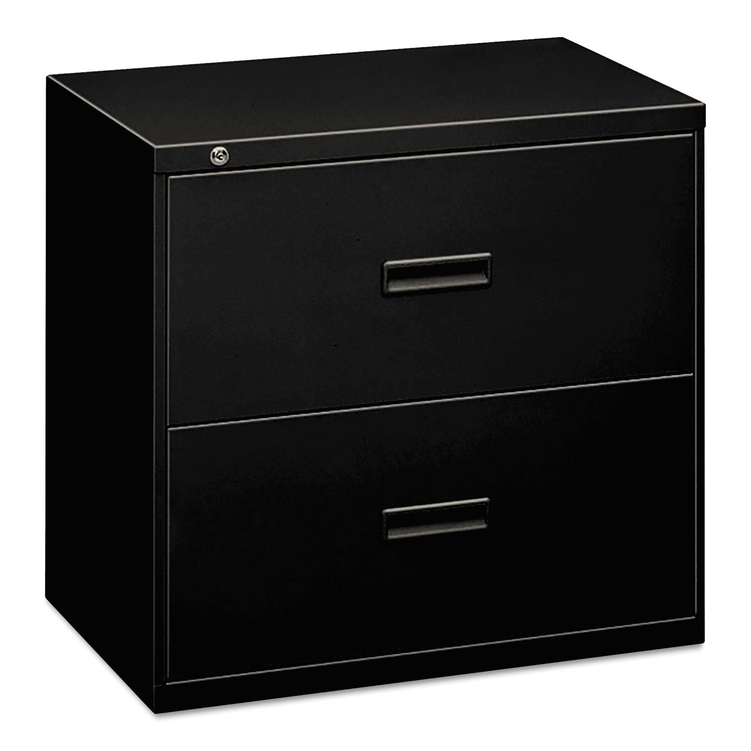400 Series Lateral File, 2 Legal/Letter-Size File Drawers, Black, 36" x 18" x 28