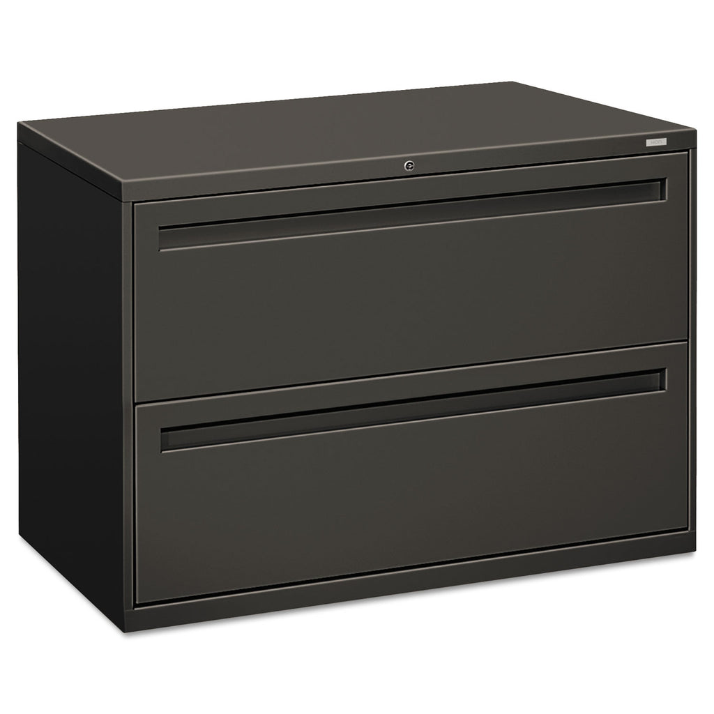 Brigade 700 Series Lateral File, 2 Legal/Letter-Size File Drawers, Charcoal, 42" x 18" x 28