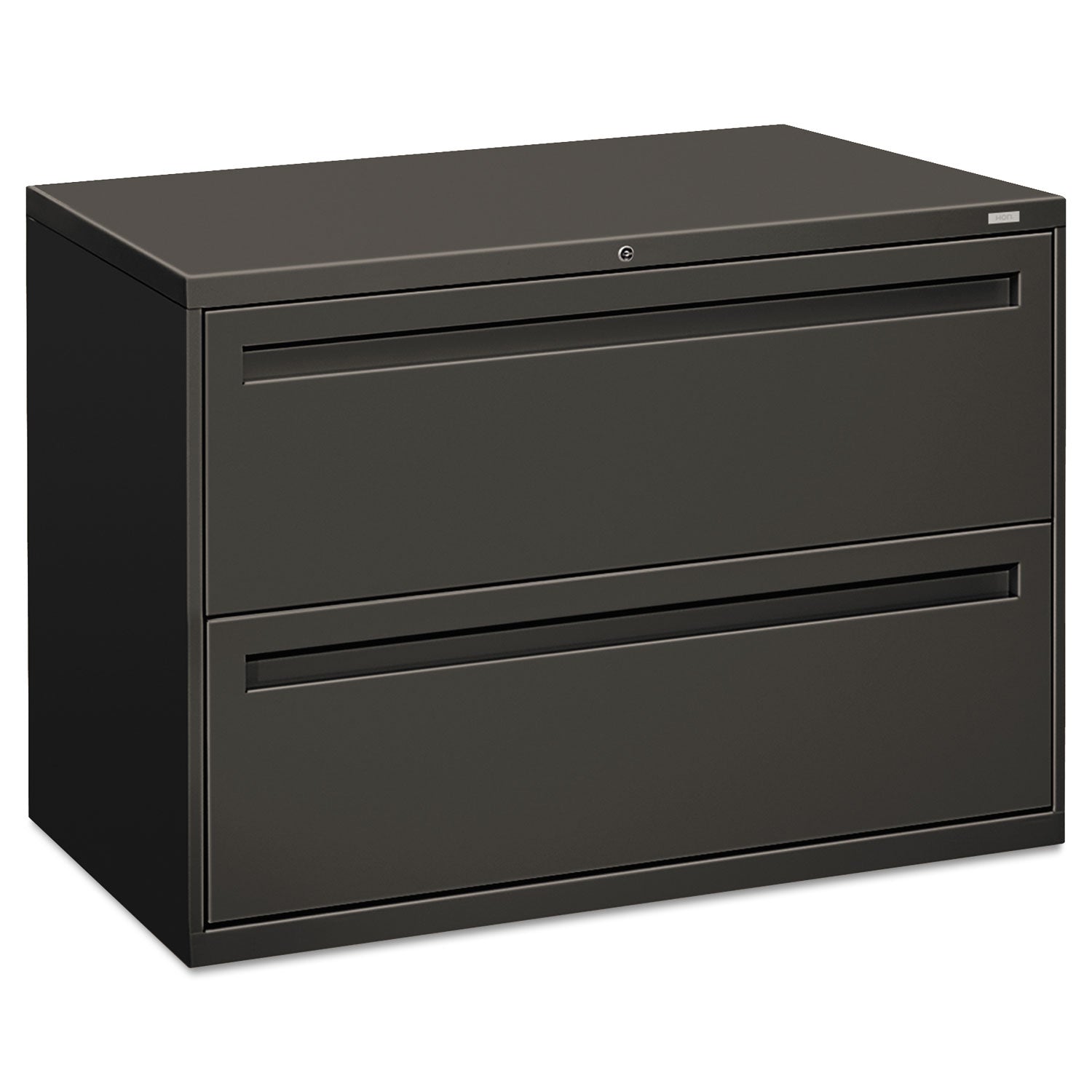 Brigade 700 Series Lateral File, 2 Legal/Letter-Size File Drawers, Charcoal, 42" x 18" x 28
