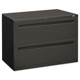 Brigade 700 Series Lateral File, 2 Legal/Letter-Size File Drawers, Charcoal, 42" x 18" x 28