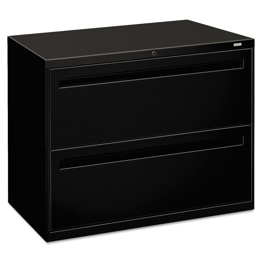 Brigade 700 Series Lateral File, 2 Legal/Letter-Size File Drawers, Black, 36" x 18" x 28