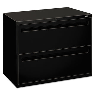 Brigade 700 Series Lateral File, 2 Legal/Letter-Size File Drawers, Black, 36" x 18" x 28