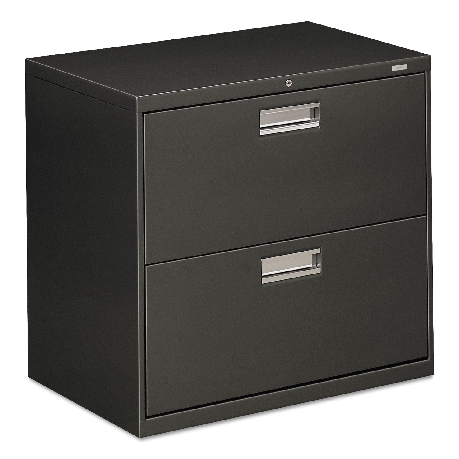 Brigade 600 Series Lateral File, 2 Legal/Letter-Size File Drawers, Charcoal, 30" x 18" x 28