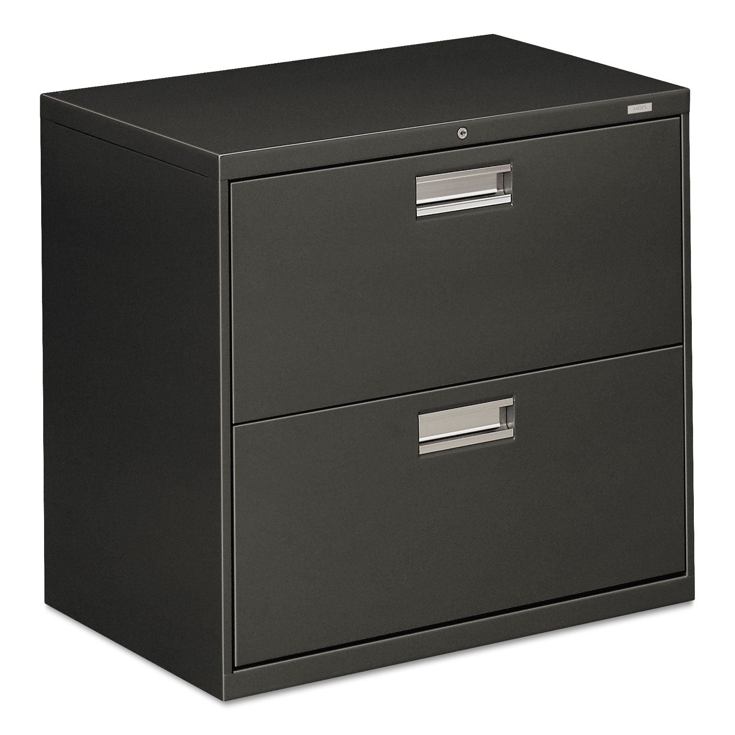 Brigade 600 Series Lateral File, 2 Legal/Letter-Size File Drawers, Charcoal, 30" x 18" x 28 - 