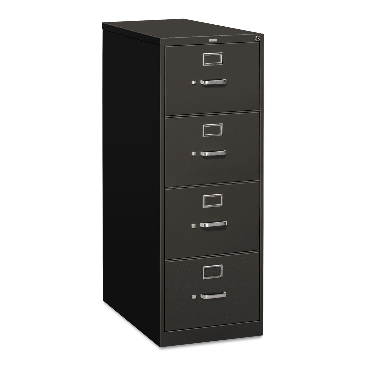 310 Series Vertical File, 4 Legal-Size File Drawers, Charcoal, 18.25" x 26.5" x 52 - 