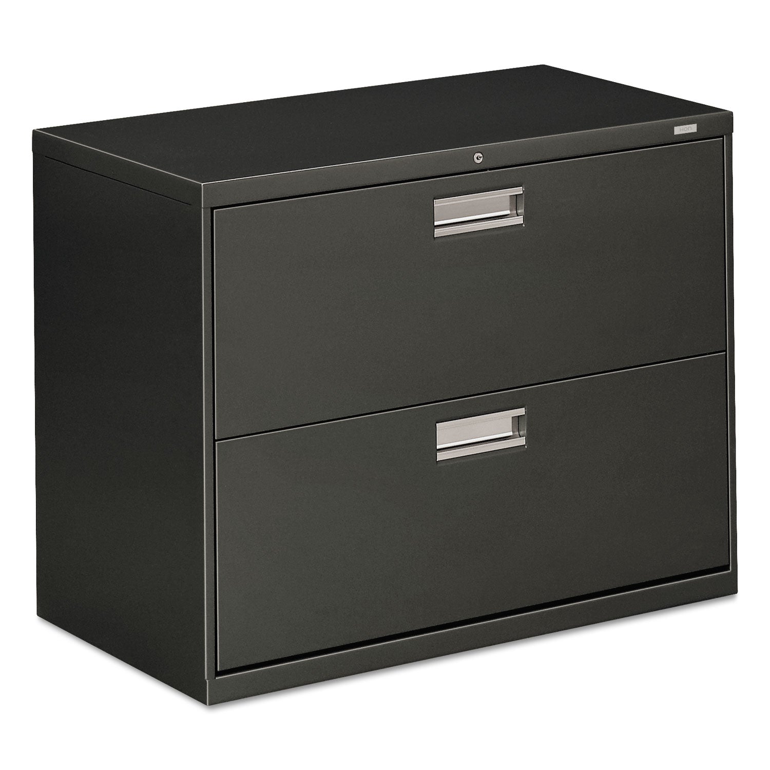Brigade 600 Series Lateral File, 2 Legal/Letter-Size File Drawers, Charcoal, 36" x 18" x 28