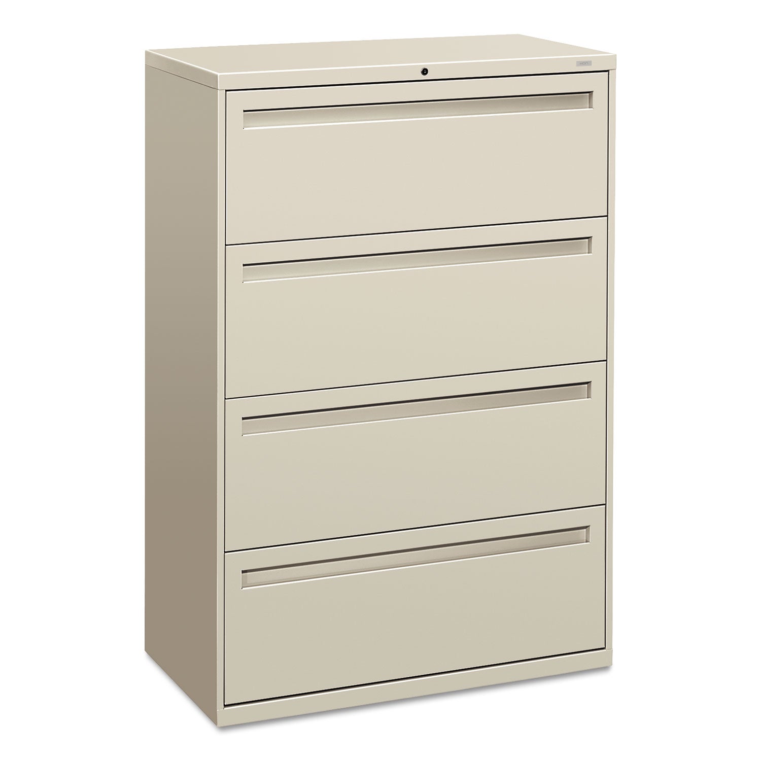 Brigade 700 Series Lateral File, 4 Legal/Letter-Size File Drawers, Light Gray, 36" x 18" x 52.5