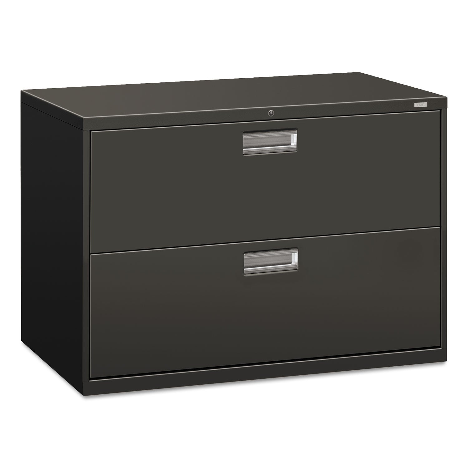 Brigade 600 Series Lateral File, 2 Legal/Letter-Size File Drawers, Charcoal, 42" x 18" x 28 - 