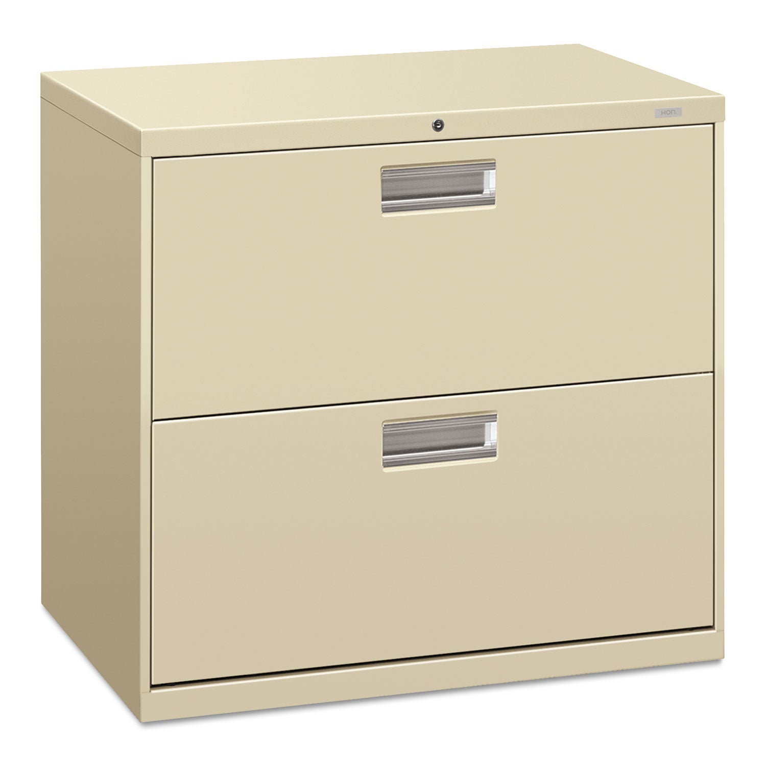 Brigade 600 Series Lateral File, 2 Legal/Letter-Size File Drawers, Putty, 30" x 18" x 28