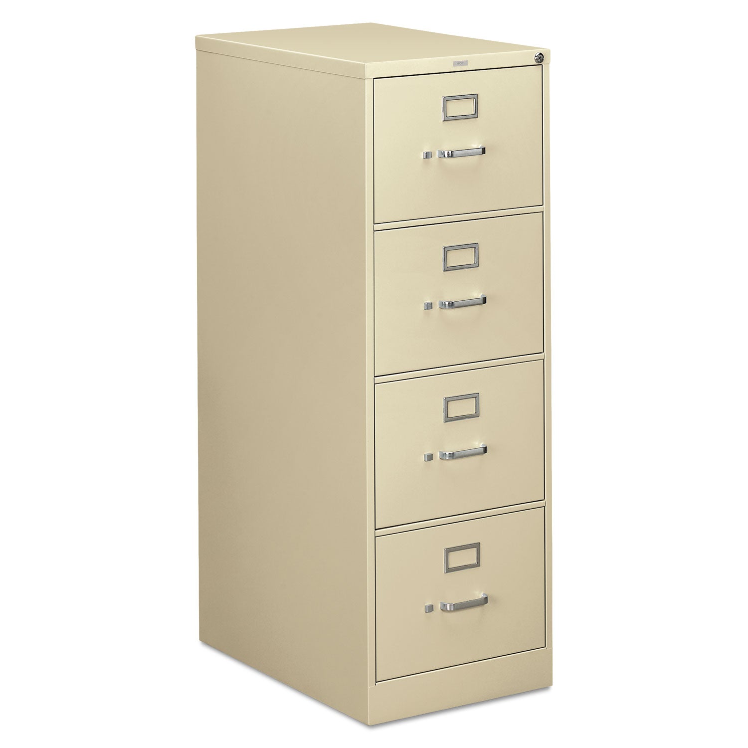 310 Series Vertical File, 4 Legal-Size File Drawers, Putty, 18.25" x 26.5" x 52 - 