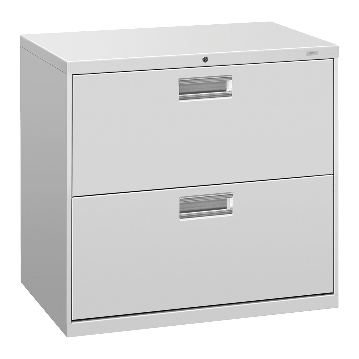 Brigade 600 Series Lateral File, 2 Legal/Letter-Size File Drawers, Light Gray, 30" x 18" x 28