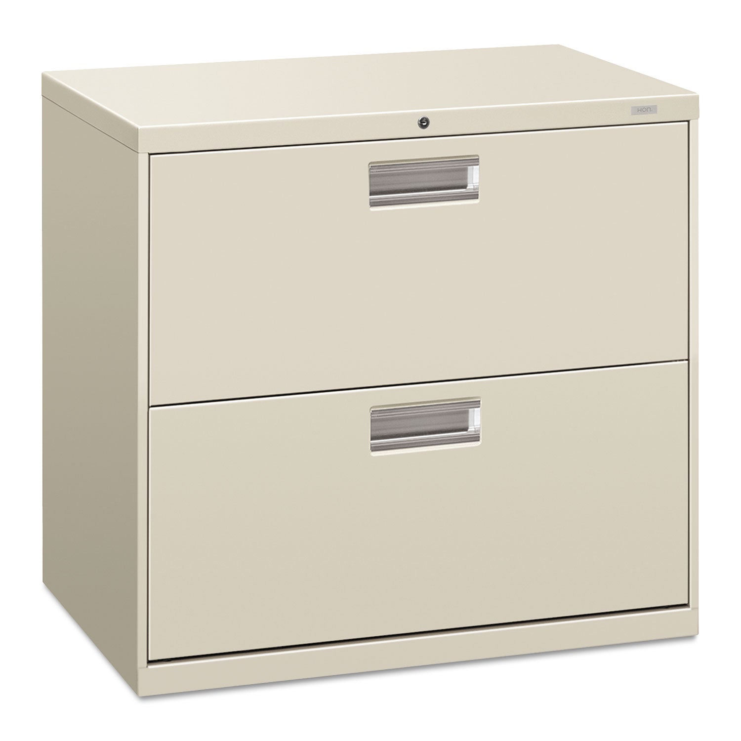Brigade 600 Series Lateral File, 2 Legal/Letter-Size File Drawers, Light Gray, 30" x 18" x 28 - 