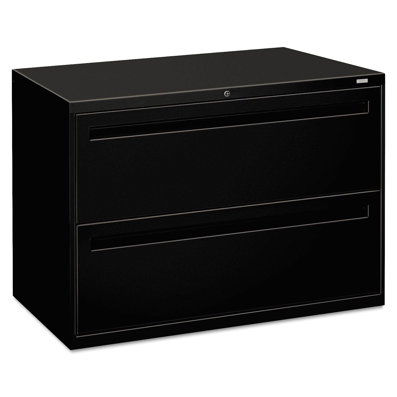 Brigade 700 Series Lateral File, 2 Legal/Letter-Size File Drawers, Black, 42" x 18" x 28 - 
