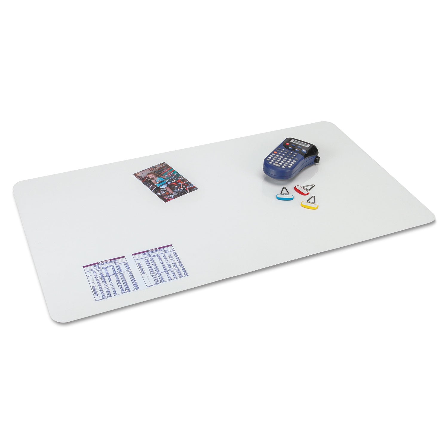 KrystalView Desk Pad with Antimicrobial Protection, Glossy Finish, 22 x 17, Clear