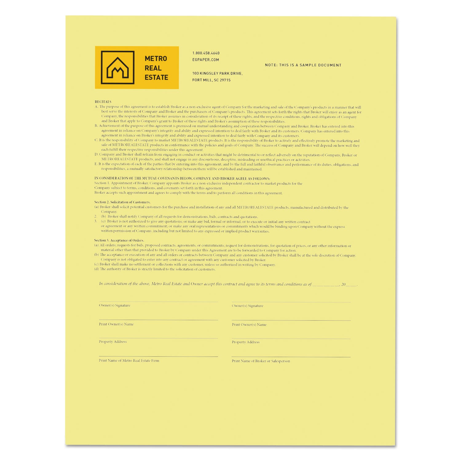 Revolution Digital Carbonless Paper, 1-Part, 8.5 x 11, Canary, 500/Ream - 