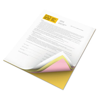 Vitality Multipurpose Carbonless 4-Part Paper, 8.5 x 11, Goldenrod/Pink/Canary/White, 5,000/Carton - 