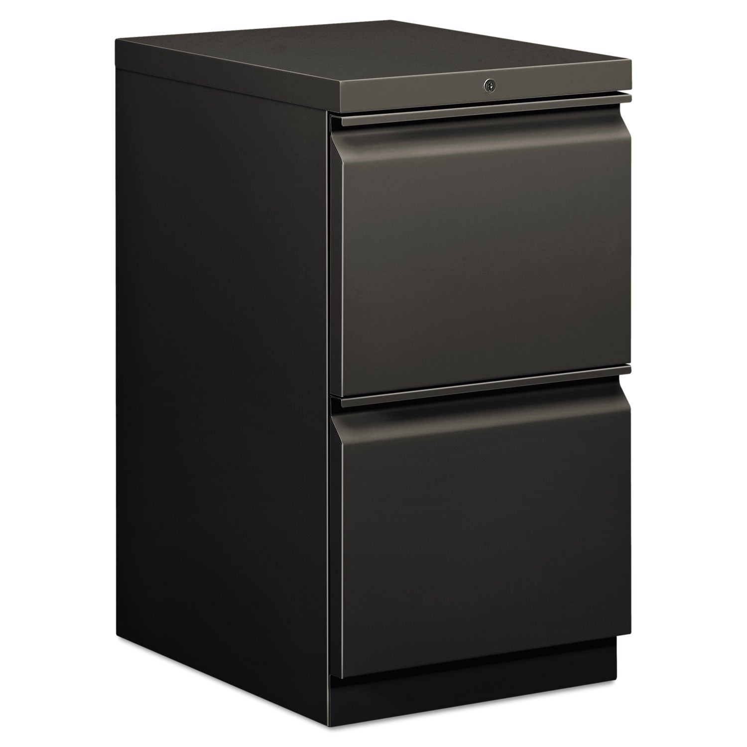 Brigade Mobile Pedestal, Left or Right, 2 Letter-Size File Drawers, Charcoal, 15" x 19.88" x 28