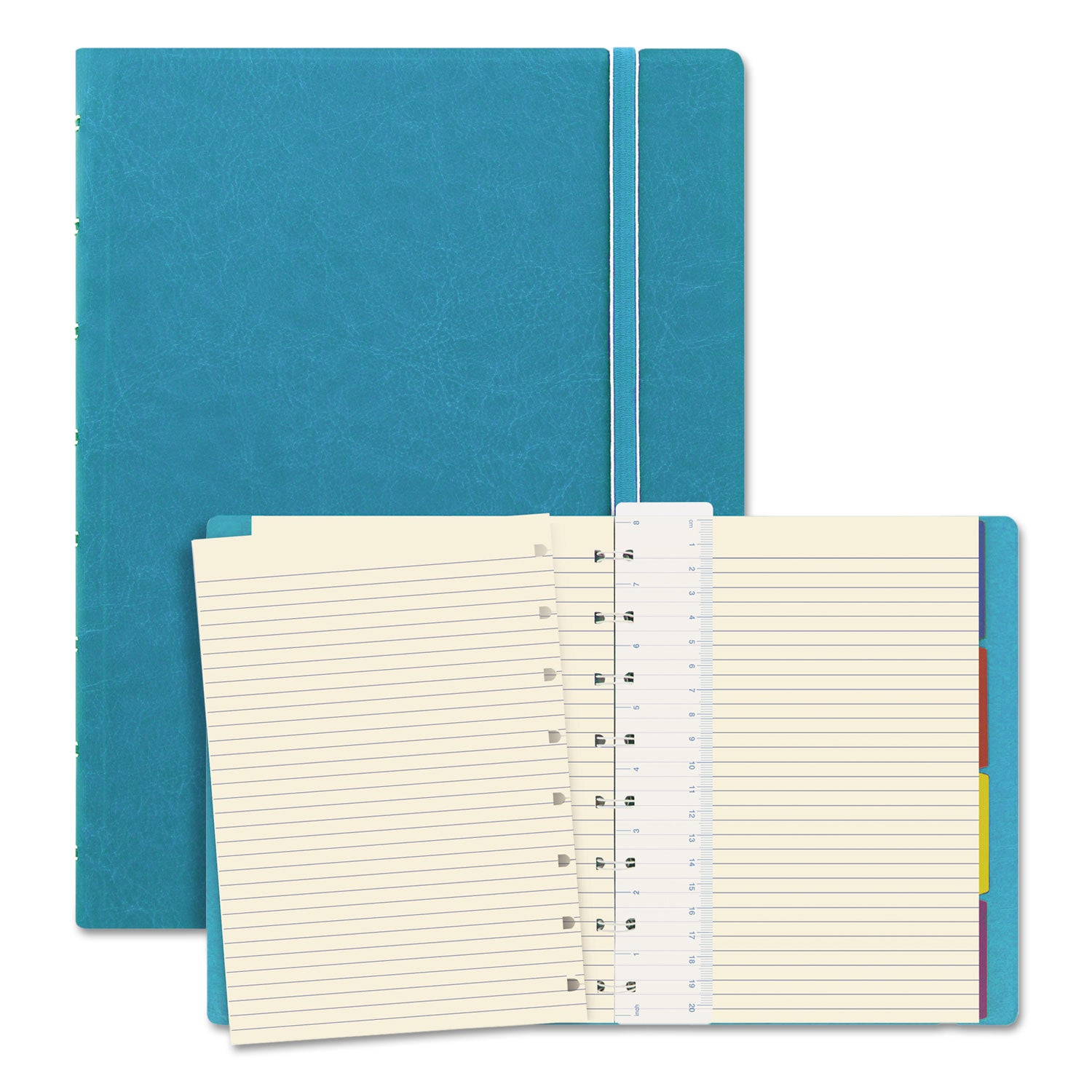 Notebook, 1-Subject, Medium/College Rule, Aqua Cover, (112) 8.25 x 5.81 Sheets - 