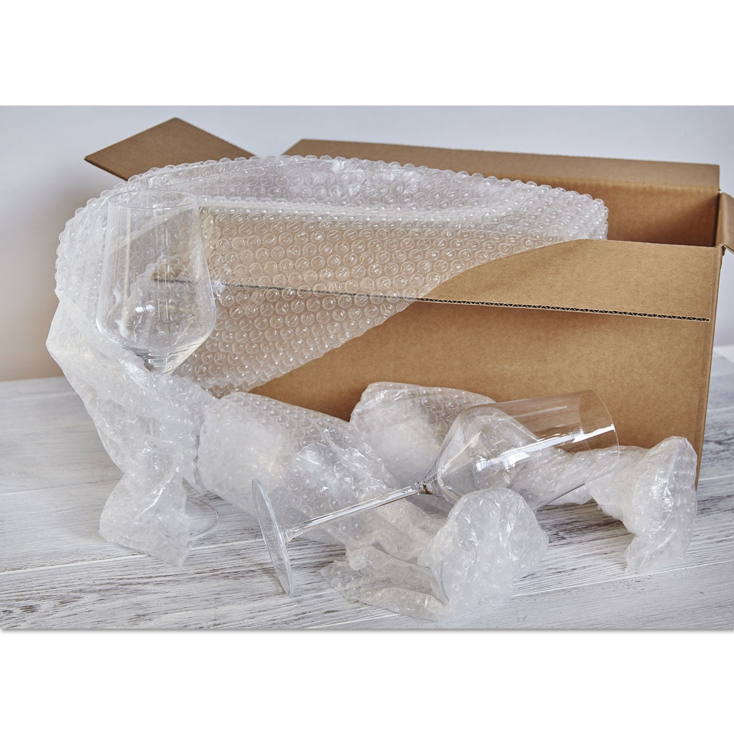 Recycled Bubble Wrap, Light Weight 0.31" Air Cushioning, 12" x 100 ft - 