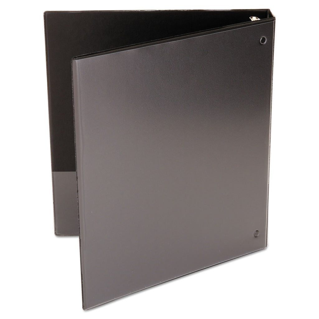 Economy Round Ring View Binder, 3 Rings, 1" Capacity, 11 x 8.5, Black