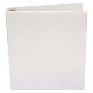 Economy Round Ring View Binder, 3 Rings, 1" Capacity, 11 x 8.5, White