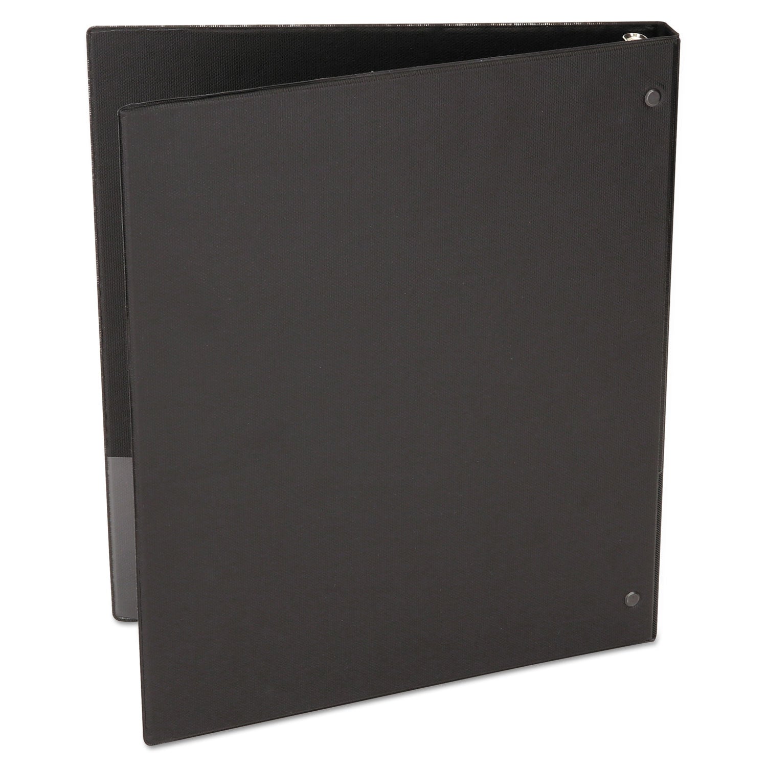 Economy Non-View Round Ring Binder, 3 Rings, 1" Capacity, 11 x 8.5, Black - 