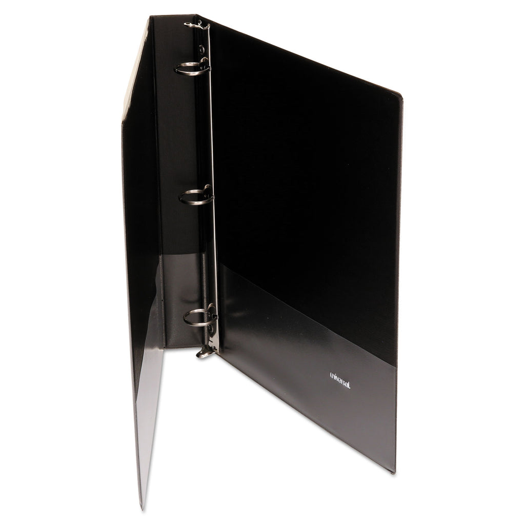 Economy Round Ring View Binder, 3 Rings, 1" Capacity, 11 x 8.5, Black